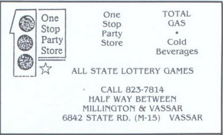 One Stop Party Store - 1991 Yearbook Ad